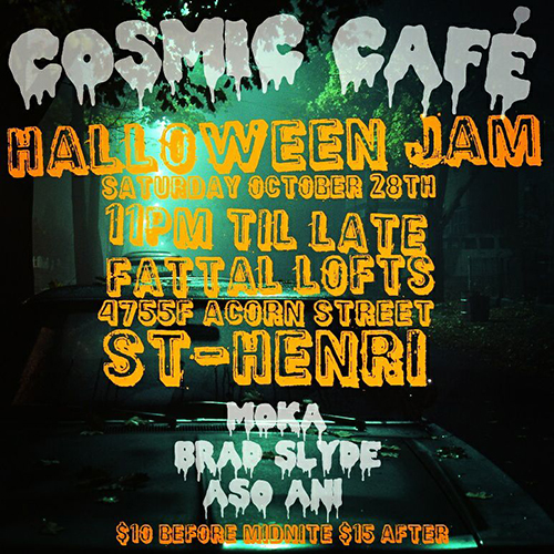 Cosmic cafe Halloween Poster